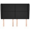 vidaXL Headboard with Ears Black 147x23x118/128 cm Faux Leather