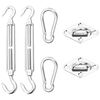 vidaXL Sunshade Sail Mounting Kit | Silver | Stainless steel (316) | Standard