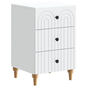 vidaXL Bedside Cabinet White 43x 41 x 66.5 cm Engineered Wood