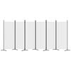 vidaXL 6-Panel Room Divider White 520x180 cm Fabric