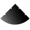 vidaXL Corner Shelf | Black | Tempered Glass | Medium | Wall mounting