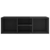 vidaXL Shoe Storage Bench High Gloss Black 105x35x35 cm Engineered Wood