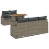 vidaXL Garden Sofa Set 6 pcs Grey Poly rattan