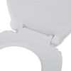 vidaXL Toilet Seats with Soft Close Lids 2 pcs Plastic White