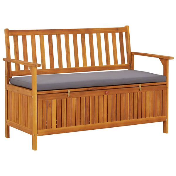vidaXL Garden Storage Bench 120 cm Solid Acacia Wood