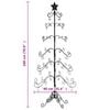 vidaXL Metal Christmas Tree for Decoration Black 180 cm