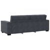 vidaXL 3 Piece Sofa Set with Cushions Dark Grey Velvet