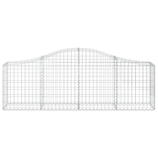 vidaXL Arched Gabion Baskets 13 pcs 200x30x60/80 cm Galvanised Iron