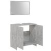 vidaXL 3 Piece Bathroom Furniture Set Concrete Grey Engineered Wood