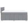 vidaXL Box Spring Bed with Mattress Dark Grey Double Fabric