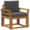 vidaXL Outdoor Sofa Solid Acacia Wood and Polyester Natural