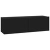 vidaXL 6 Piece TV Cabinet Set Black Engineered Wood