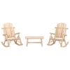 vidaXL 3 Piece Garden Lounge Set Solid Wood Spruce
