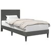 vidaXL Bed Frame with Headboard Dark Grey 90 x 190 cm Corduroy Fabric