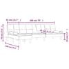 vidaXL L-shaped Sofa Bed Grey 255x140x70 cm Faux Leather