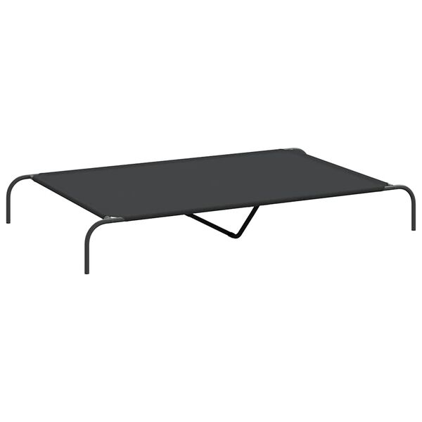 vidaXL Elevated Dog Bed Black 150x90x20 cm Oxford Fabric and Steel