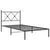 vidaXL Metal Bed Frame without Mattress with Headboard Black 90x190cm