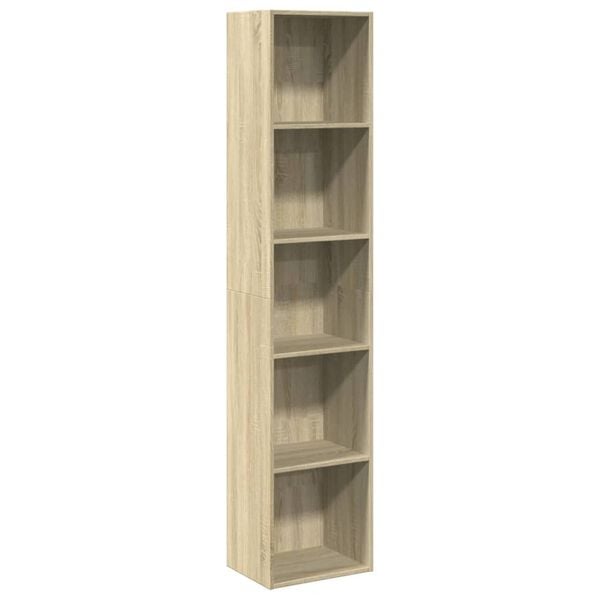 vidaXL Bookcase Sonoma Oak 40x30x189 cm Engineered Wood