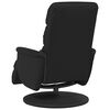 vidaXL Massage Recliner Chair with Footrest Black Faux Leather