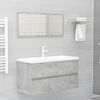 vidaXL Bathroom Furniture Set Concrete Grey Engineered Wood