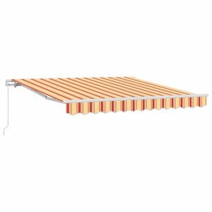 vidaXL Retractable Awning Yellow and Orange 300 x 250 cm