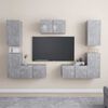 vidaXL 7 Piece TV Cabinet Set Concrete Grey Engineered Wood