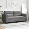 vidaXL 2-Seater Sofa Dark Grey 140 cm Microfibre Fabric