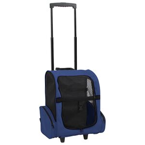 vidaXL Pet Carrier | Blue | Polyester