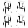 vidaXL Bar Chairs 4 pcs White