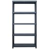 vidaXL Storage Shelf Racks 2 pcs Black 250 kg 80x40x180 cm Plastic