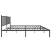 vidaXL Metal Bed Frame without Mattress with Headboard Black 180x200cm
