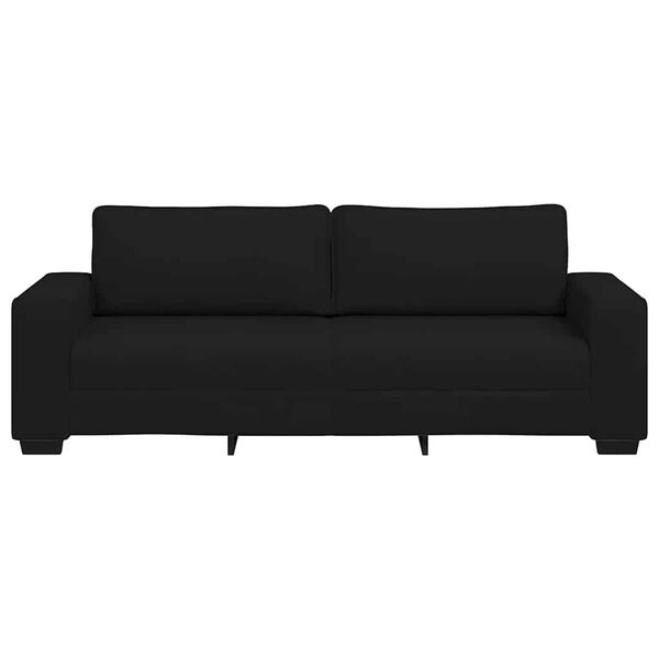 vidaXL 3-Seater Sofa&nbsp;Black 220x77x82 cm Fabric
