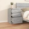 vidaXL Bed Cabinet Concrete Grey 40x40x63 cm Engineered Wood