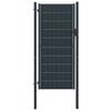vidaXL Fence Gate PVC and Steel 100x164 cm Anthracite
