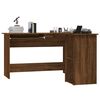 vidaXL Corner Desk Brown Oak 120x140x75 cm Engineered Wood