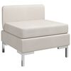 vidaXL Sectional Middle Sofa with Cushion Fabric Cream