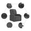 vidaXL Electric Recliner Chair Dark Grey Fabric