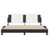 vidaXL Bed Frame without Mattress "Zadar" Black and White 180x200 cm King Fabric