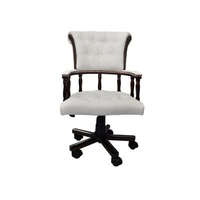 vidaXL Swivel Office Chair White