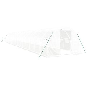 vidaXL Greenhouse with Steel Frame White 54 m&sup2; 18x3x2 m