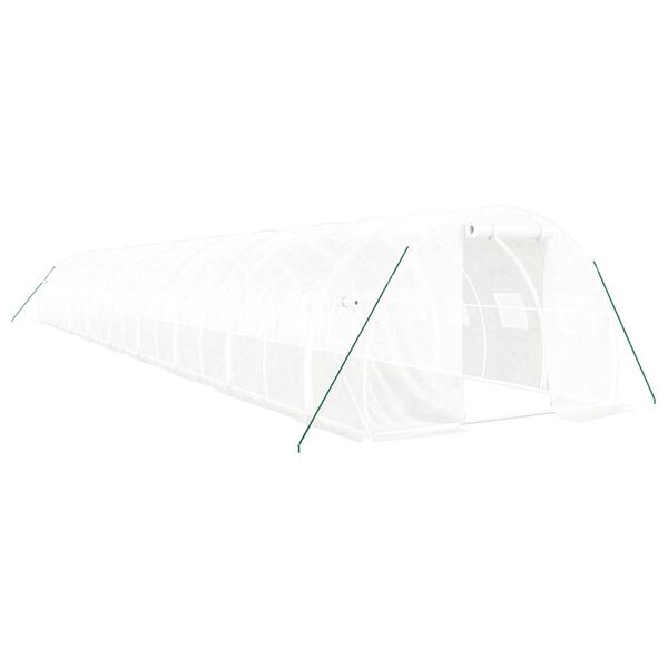 vidaXL Greenhouse with Steel Frame White 54 m² 18x3x2 m
