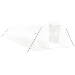 vidaXL Greenhouse with Steel Frame White 36 m&sup2; 12x3x2 m