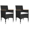 vidaXL 5 Piece Garden Dining Set Black
