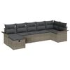 vidaXL Garden Sofa Set 7 pcs Grey Poly Rattan