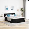 vidaXL Ottoman Bed with Mattress & LEDs Black Double Velvet