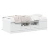 vidaXL Daybed with Drawers without Mattress White 90x190 cm Single
