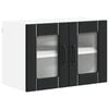 vidaXL Wall Glass Cabinet LUCCA Black 60 x 31 x 40 cm Engineered Wood