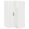 vidaXL Wall Corner Cabinet PORTO High Gloss White 57 x 57 x 100 cm