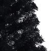 vidaXL Artificial Half Christmas Tree with Stand Black 180 cm PVC