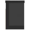 vidaXL Shoe Bench with Cushion High Gloss Black 80x30x47 cm Engineered Wood
